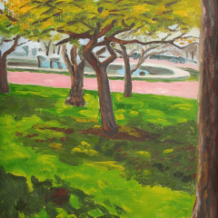 October Day Grant Park- Oil painting by Marilyn Fenn