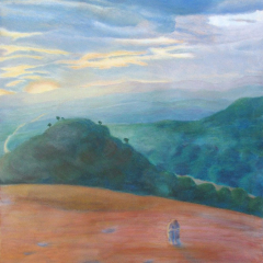 There Must Be an Angel Study III - Oil pastel drawing by Marilyn Fenn
