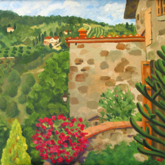 Villa View at Giogalto, Tuscany - Oil painting by Marilyn Fenn