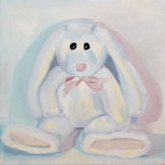 The Woobie Contemplates Revenge - painting by Marilyn Fenn