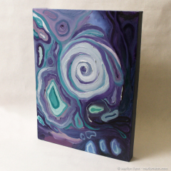 Here We Go Again, August 29, 2012 - small abstract oil painting by Marilyn Fenn