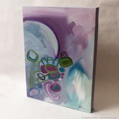 In Flight - small abstract oil painting by Marilyn Fenn