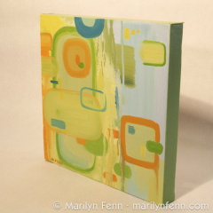 It’s Awash - small abstract oil painting by Marilyn Fenn