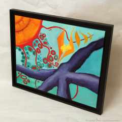 Julia's Garden - medium abstract oil painting by Marilyn Fenn