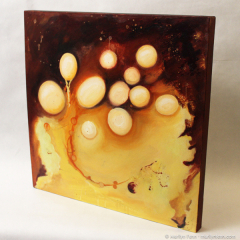 Luminous Future - medium abstract oil painting by Marilyn Fenn