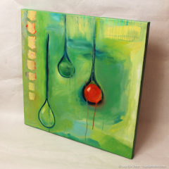 Running Pops - medium abstract oil painting by Marilyn Fenn