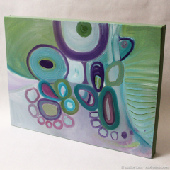 Uplift - small abstract oil painting by Marilyn Fenn