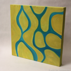 “Whazzup?” - small abstract oil painting by Marilyn Fenn