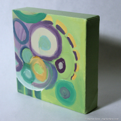“Beast of Burden” - abstract mini painting in oil by Marilyn Fenn