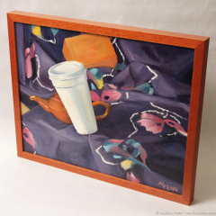 Still Life with Styrofoam Cup - Oil Painting by Marilyn Fenn
