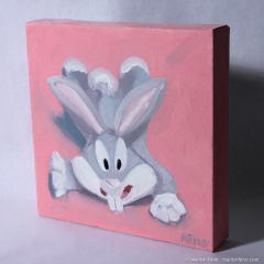 Hare-Skin Rug - painting by Marilyn Fenn