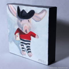 Pirate Olivia in Search of Buried Treasure - painting by Marilyn Fenn