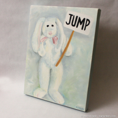 The Woobie Offers Up Advice - painting by Marilyn Fenn