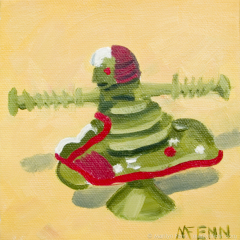Fifteen Minutes for a Quarter - painting by Marilyn Fenn