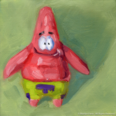 Patrick Star - painting by Marilyn Fenn