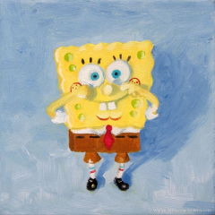 Spongebob Squarepants - painting by Marilyn Fenn
