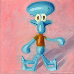 Squidward Tentacles - painting by Marilyn Fenn