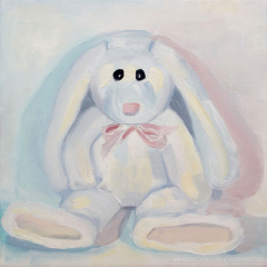 The Woobie Contemplates Revenge - painting by Marilyn Fenn