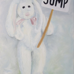 The Woobie Offers Up Advice - painting by Marilyn Fenn