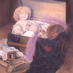 Grandpas Trunk - Pastel Drawing by Marilyn Fenn