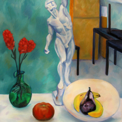 Still Life with Plaster Cast - Oil Painting by Marilyn Fenn
