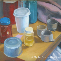 Studio Still Life - Oil Painting by Marilyn Fenn