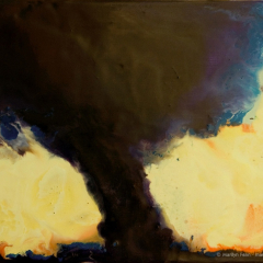 Tornado Kansas - Encaustic painting by Marilyn Fenn