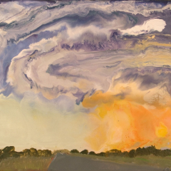 Tornado Sioux City Nebraska - Encaustic painting by Marilyn Fenn
