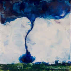 Tornado Two-Step - Encaustic painting by Marilyn Fenn