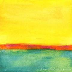 Minimalist Landscapes 01 - Painting on paper by Marilyn Fenn