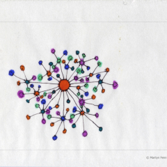 Connections 02 - Ink drawing by Marilyn Fenn