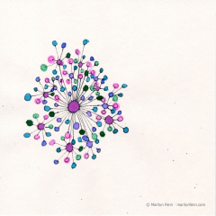 Connections 06 - Ink drawing by Marilyn Fenn