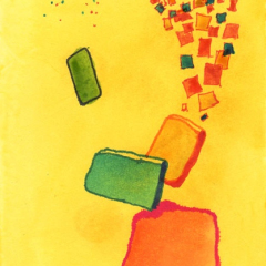Harmoniums 01 - Mixed media painting by Marilyn Fenn