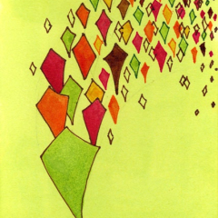 Harmoniums 04 - Mixed media painting by Marilyn Fenn
