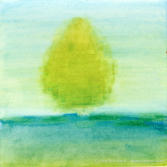 Minimalist Landscapes 06 - Painting on paper by Marilyn Fenn