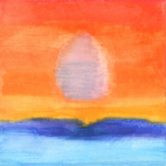 Minimalist Landscapes 07 - Painting on paper by Marilyn Fenn