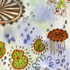 Not So Daily Painting 03 - Mixed media painting by Marilyn Fenn