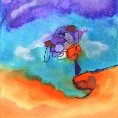 Teetering - Mixed media painting by Marilyn Fenn
