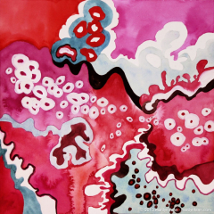 Sploosh! - Mixed media painting by Marilyn Fenn